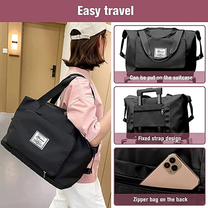 Water-Proof Foldable Travel Bag With Duffle Pockets.