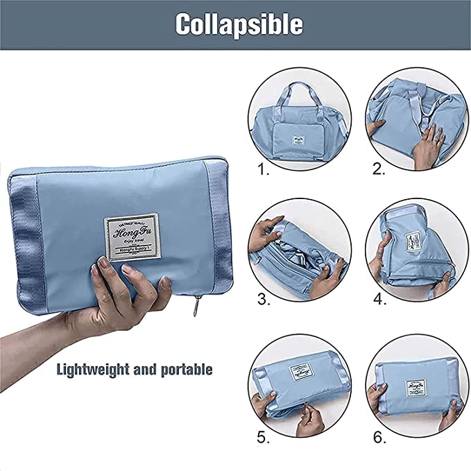Water-Proof Foldable Travel Bag With Duffle Pockets.