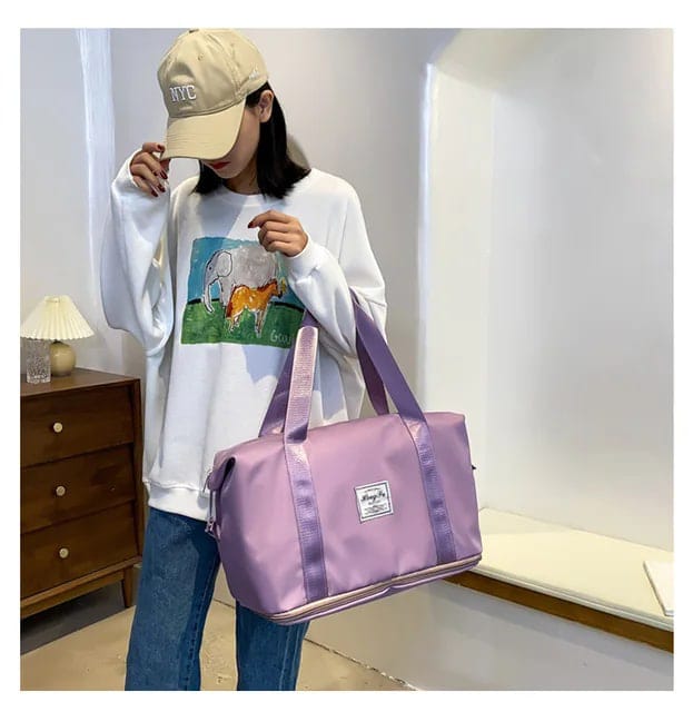 Water-Proof Foldable Travel Bag With Duffle Pockets.